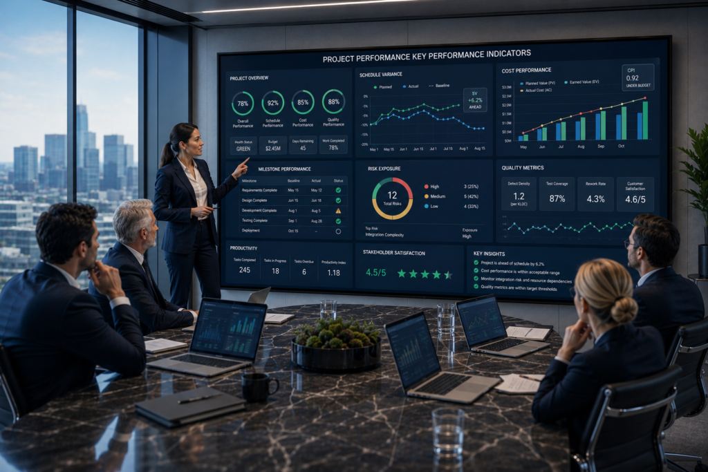project performance key performance indicators